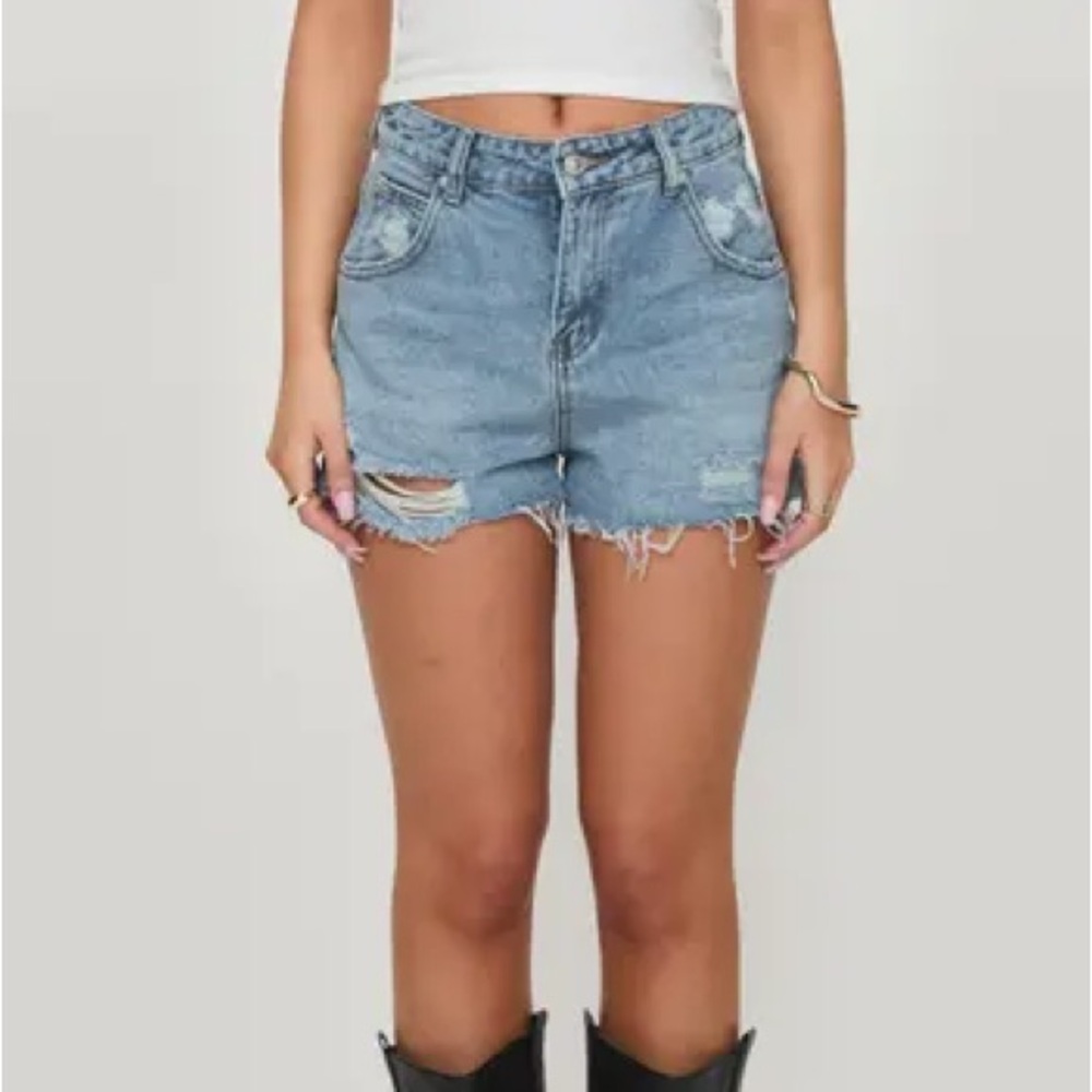 Princess Polly Women's‎ Distressed Denim festival everyday mall casual Shorts 6